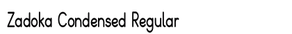 Zadoka Condensed Regular Preview