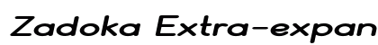 Zadoka Extra-expanded Bold Italic Preview