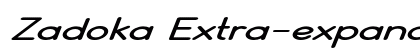 Zadoka Extra-expanded Italic Preview