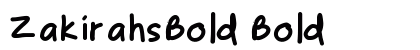 ZakirahsBold Bold preview