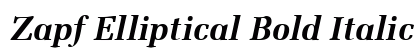 Zapf Elliptical Bold Italic Preview