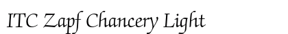 ITC Zapf Chancery Light Font