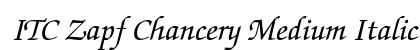 ITC Zapf Chancery Medium Italic Font