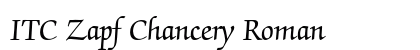 ITC Zapf Chancery Roman Font