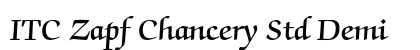 ITC Zapf Chancery Std Demi Font