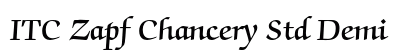 ITC Zapf Chancery Std Demi Font