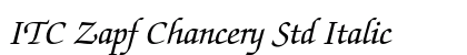 ITC Zapf Chancery Std Italic Font