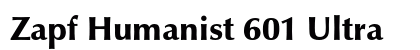 Zapf Humanist 601 Ultra preview