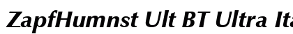 ZapfHumnst Ult BT Ultra Italic Preview