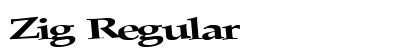 Zig Regular Font