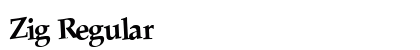 Zig Regular Font