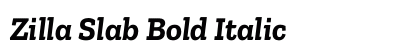 Zilla Slab Bold Italic Preview