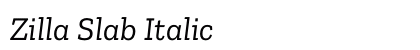 Zilla Slab Italic Preview