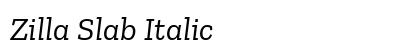 Zilla Slab Italic Preview