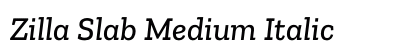 Zilla Slab Medium Italic preview
