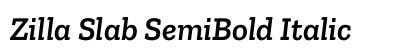Zilla Slab SemiBold Italic preview