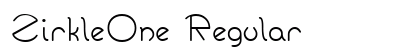 ZirkleOne Regular Font
