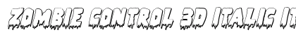 Zombie Control 3D Italic Italic preview