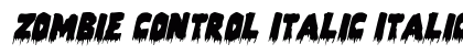 Zombie Control Italic Italic preview