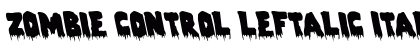 Zombie Control Leftalic Italic preview