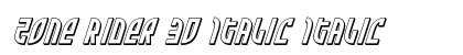 Zone Rider 3D Italic Italic preview