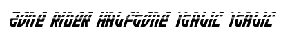 Zone Rider Halftone Italic Italic preview
