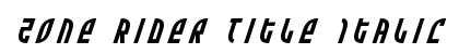 Zone Rider Title Italic Italic preview