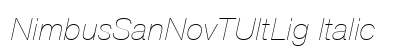 NimbusSanNovTUltLig Italic preview