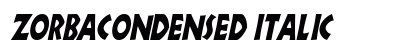 ZorbaCondensed Italic preview