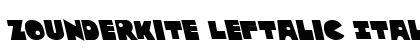 Zounderkite Leftalic Italic preview