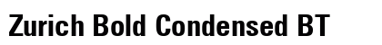 Zurich Bold Condensed BT Preview