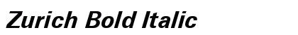 Zurich Bold Italic Preview
