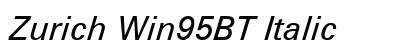 Zurich Win95BT Italic preview