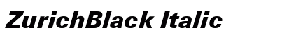 ZurichBlack Italic preview