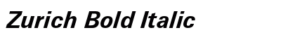 Zurich Bold Italic Preview
