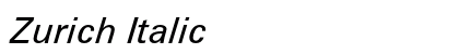 Zurich Italic preview