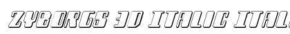 Zyborgs 3D Italic Italic preview