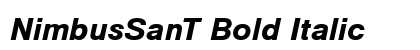 NimbusSanT Bold Italic Preview