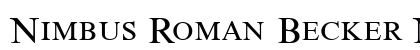 Nimbus Roman Becker No9DCDReg Regular preview