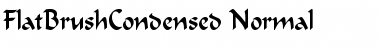 FlatBrushCondensed Normal Font