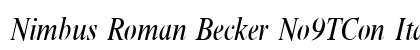 Nimbus Roman Becker No9TCon Italic preview