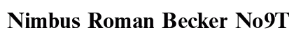 Nimbus Roman Becker No9T Bold preview