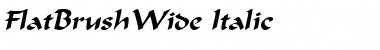 FlatBrushWide Italic Font
