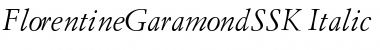 FlorentineGaramondSSK Italic Font