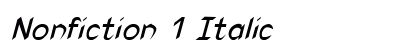 Nonfiction 1 Italic preview