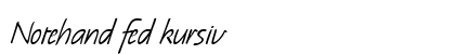 Notehand fed kursiv preview