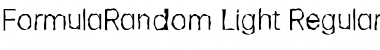 FormulaRandom-Light Regular Font