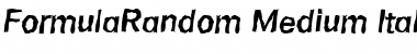 FormulaRandom-Medium Italic Font