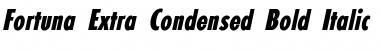 Fortuna Extra Condensed Bold Italic Font