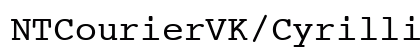 NTCourierVK/Cyrillic NormalOblique Preview